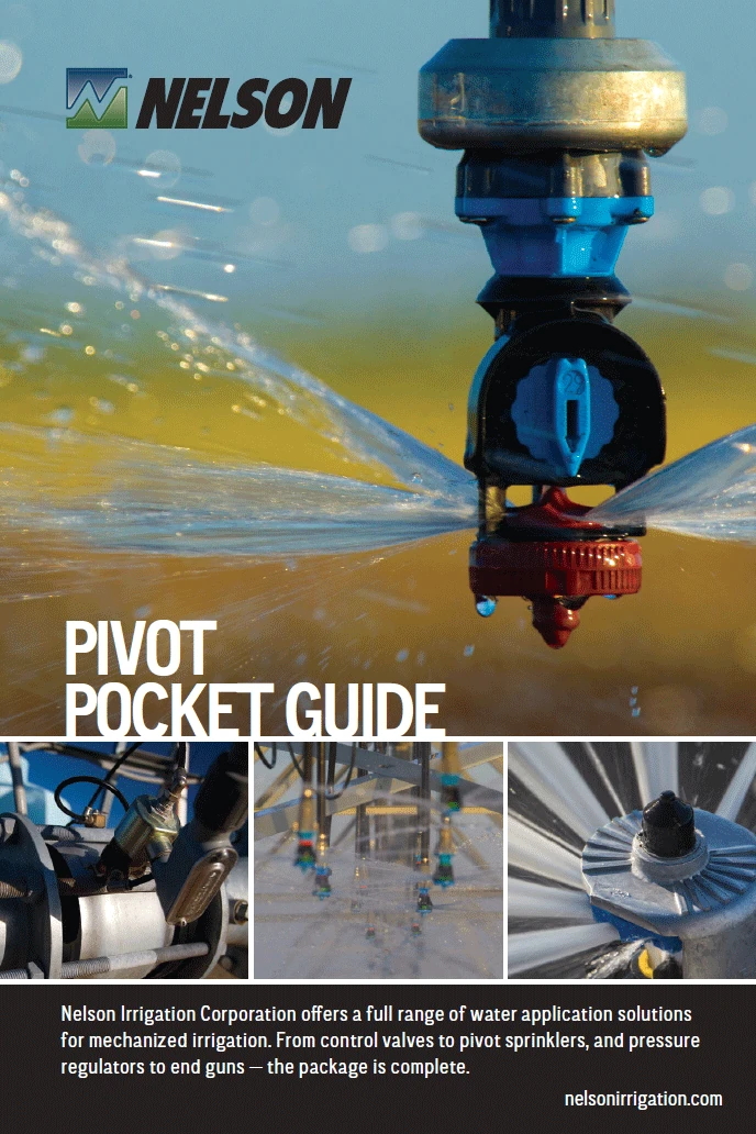 Pivot Irrigation pocket guide for in the field sprinkler reference.