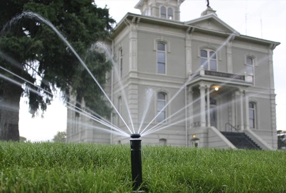 MP Rotator keeping the grass green at a courthouse.